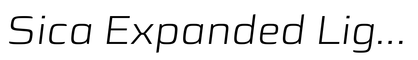 Sica Expanded Light Italic